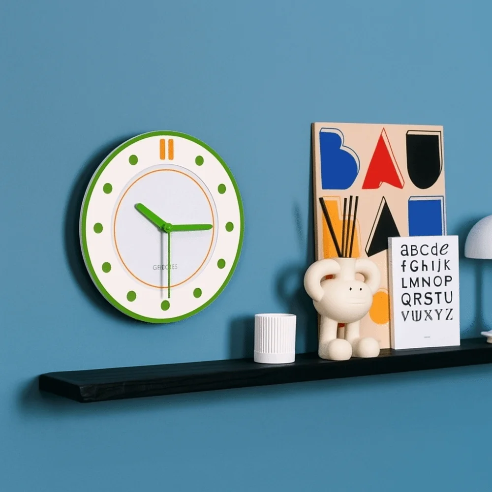 

Fashion 30cm Modern Wall Clocks Mute Round Wall Hung Clock Hanging Scale Clock Living Room