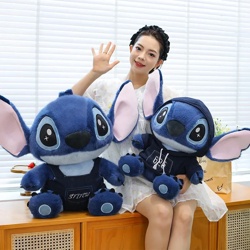 

28/48cm Lilo and Stitch Disney Plush Toys Classics Kawaii Anime Cartoon Plushie Hoodie Stich Dolls Soft Stuffed Gift for Kids