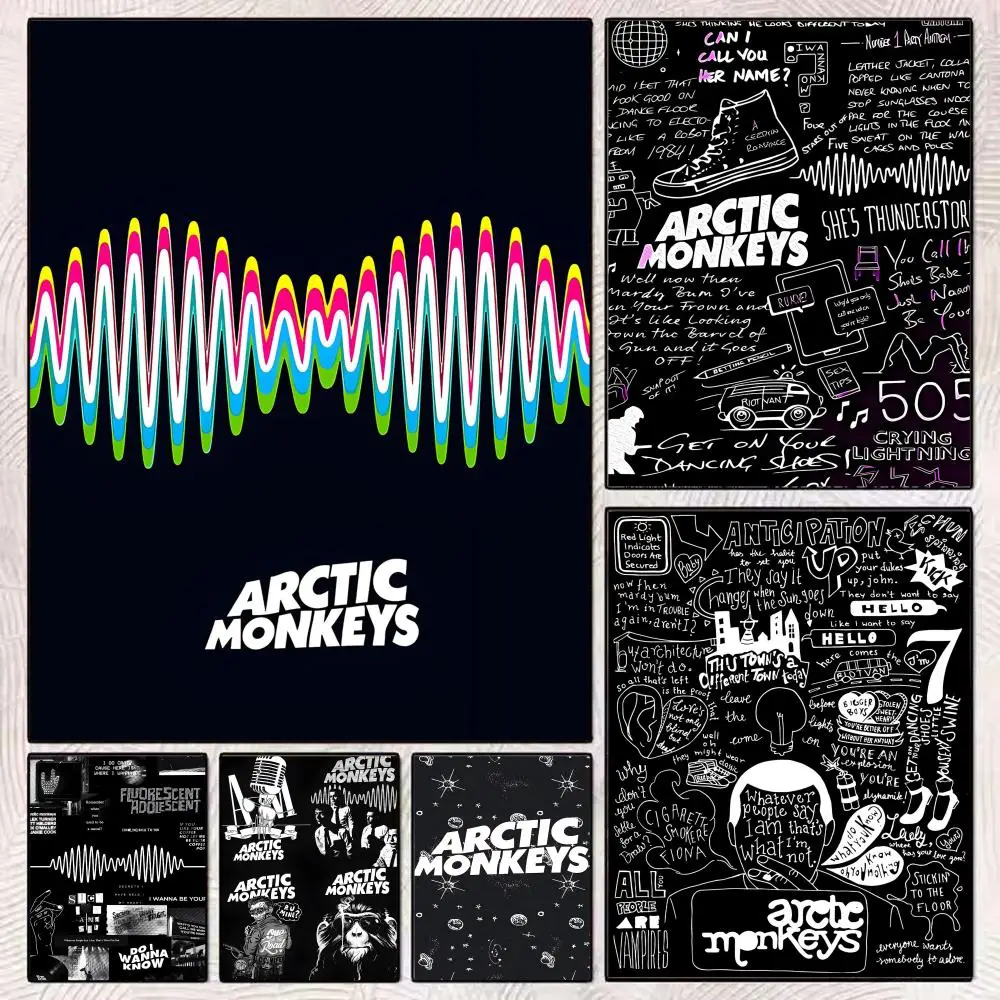 Band A-Arctic Monkeys Painting Calligraphy Canvas Painting Art for Bedroom Living Room Home Decor Wall Decoration Decals Gift