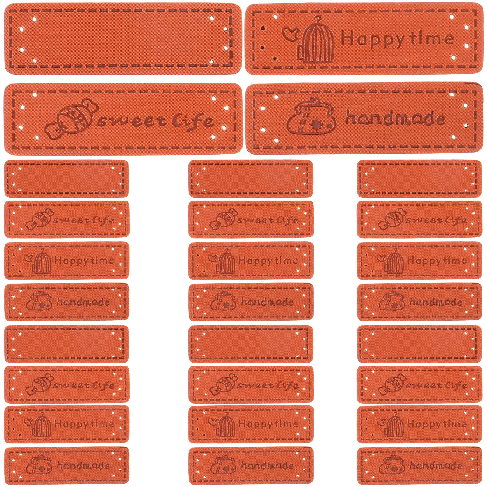 

120Pcs DIY Tags for Handmade Clothes Sewing Labels Embossed Tags for Crochet Bags Hats Coats Sweaters Sewing Labels