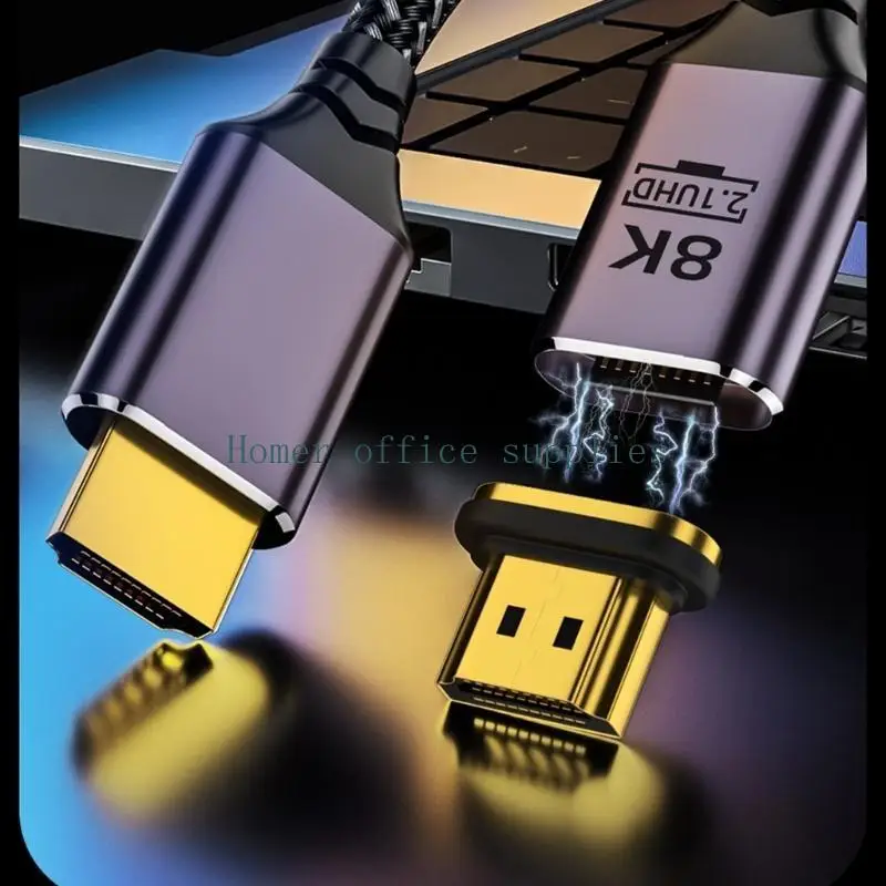 K43B HDTV2.1 كابل مغناطيسي متوافق مع سلك تمديد ذكر إلى ذكر يدعم 8K 4K VRR للتلفزيون #5