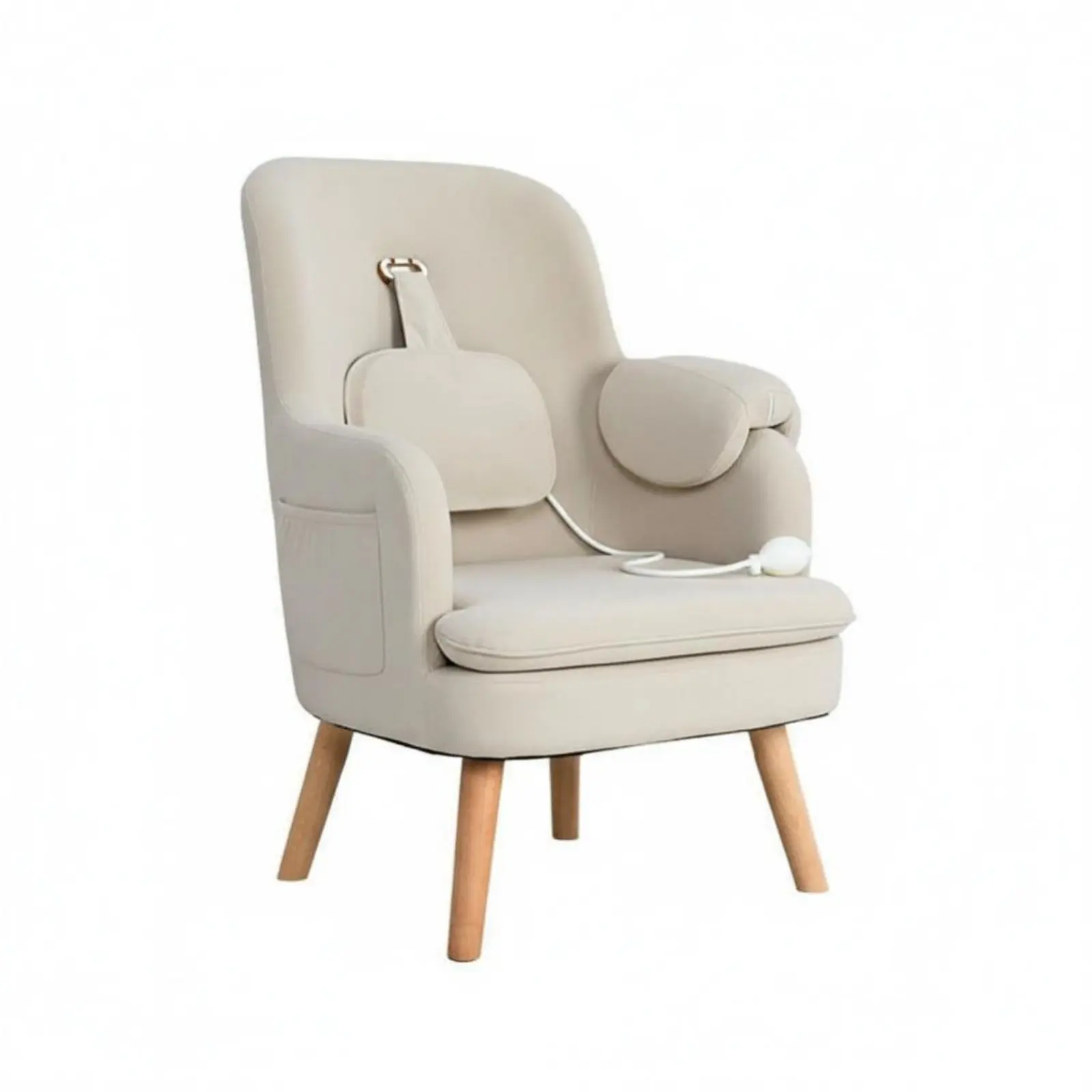 

Электрическое кресло для кормящих мам с подставкой для ног, высокой спинкой, регулируемой опорой и прочным деревянным основанием для спальни