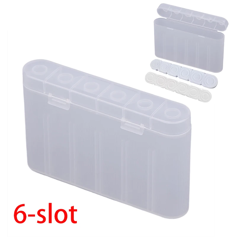 1pcs 6 Slot Waterproof Storage Box For 18650 Batteries Portable Holder Case Protectors Organiser DIY Accessories