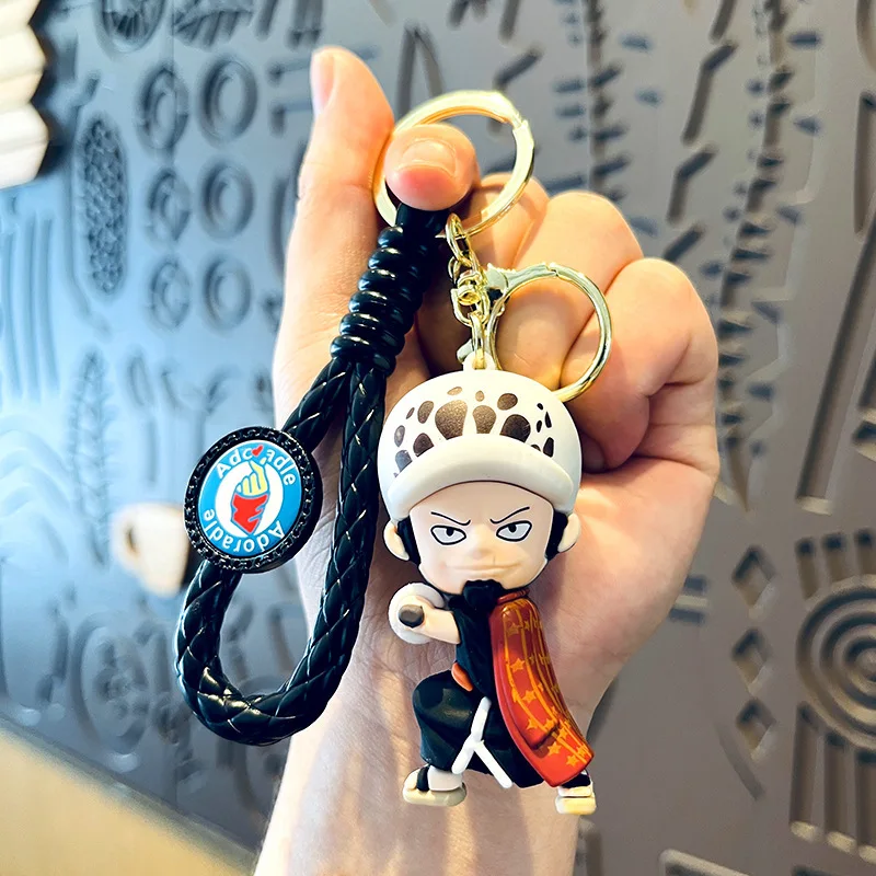 Cartoon ONE PIECE KeyChain Monkey D. Luffy Roronoa Zoro KeyRing Llaveros Doll Fashion Bag Car Pendant Chaveiro For Friend Gifts