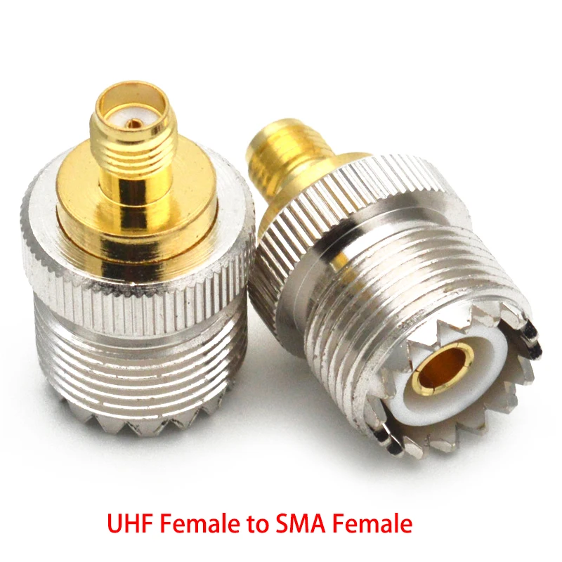 SMA إلى UHF ذكر PL259 محول ، ذكر SO239 ، أنثى إلى SMA أنثى ، ذكر جاك المكونات ، مستقيم راديو RF موصل ، النحاس ، النحاس ، محول ، 1 قطعة