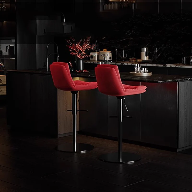 الحد الأدنى الفاخرة بار البراز تصميم العداد مطعم مع كراسي بار الظهر المعادن الجمالية الاسترخاء كرسي الأثاث العصري #2