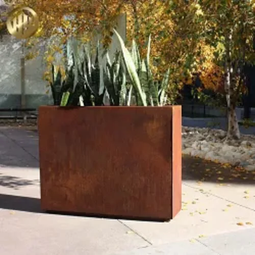 professional supply good quality metal corten steel big plants flowers rusty flower box  flower pot