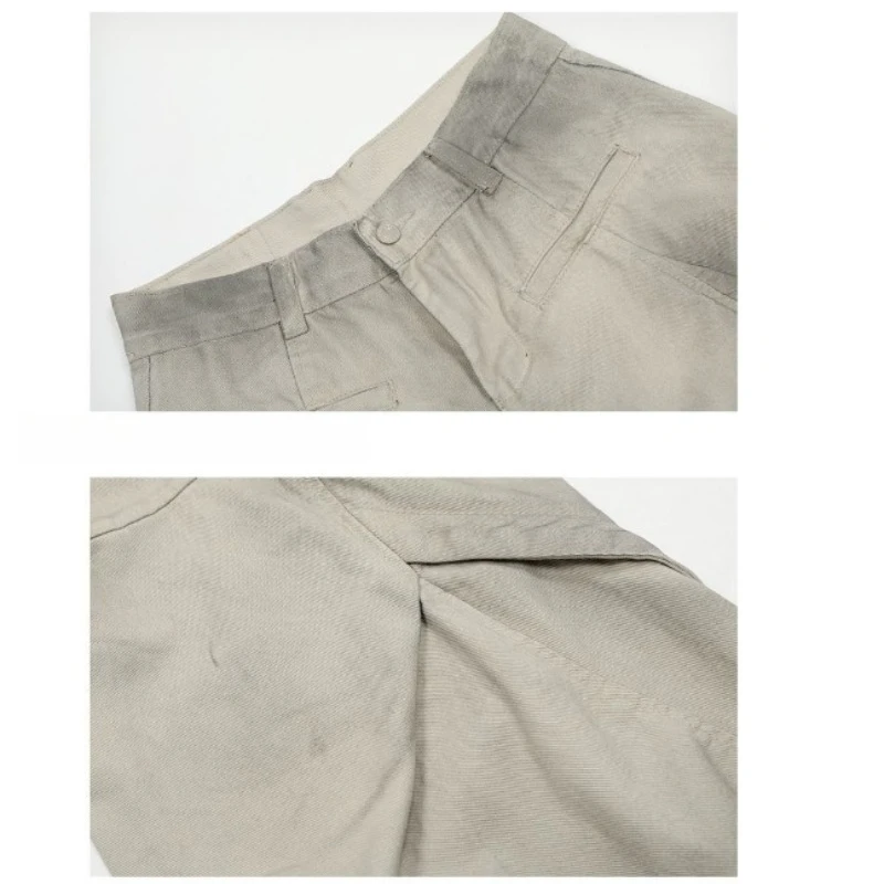 جينز رجالي هاراجوكو أمريكي مفكك قذر مغسول مستقيم الدينيم السراويل خمر ملابس العمل عادية فضفاضة تناسب الشارع الشهير جديد