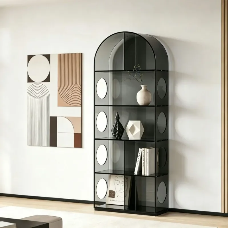 Nordic acrylic bookshelf figure trendy play shelf living room wall bookcase