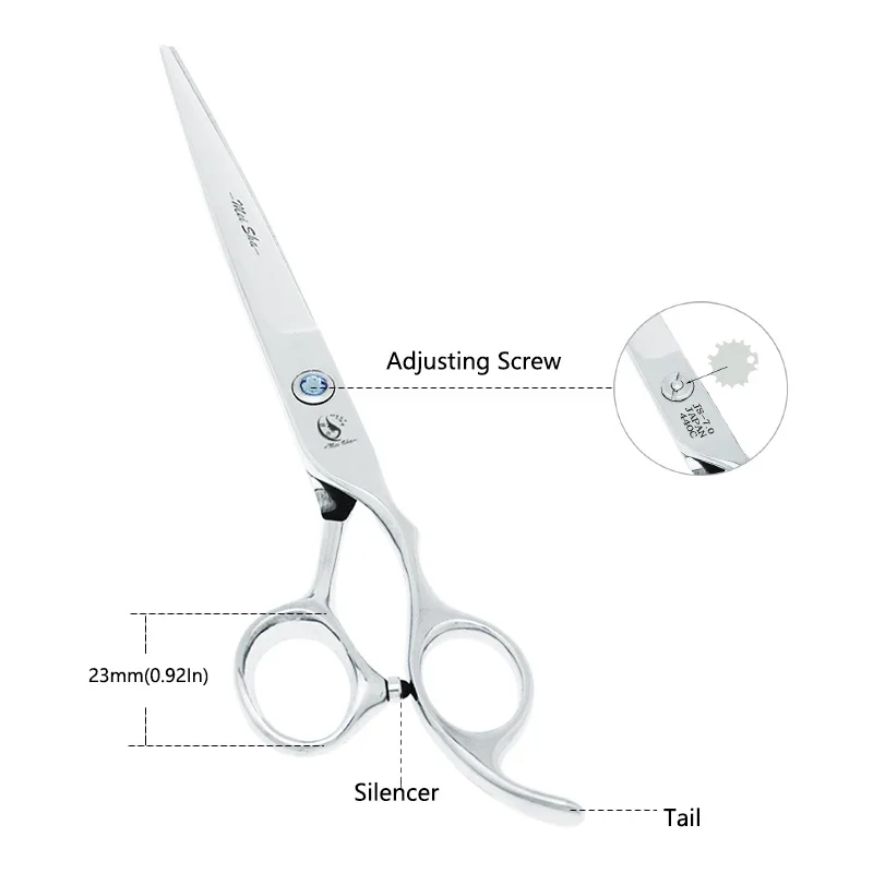 Meisha 7 inch Dog Grooming Scissors Set Professional Pet Curved Hair Shears Fish Bone Thinning Pet Hair Cutting Clipper B0012A