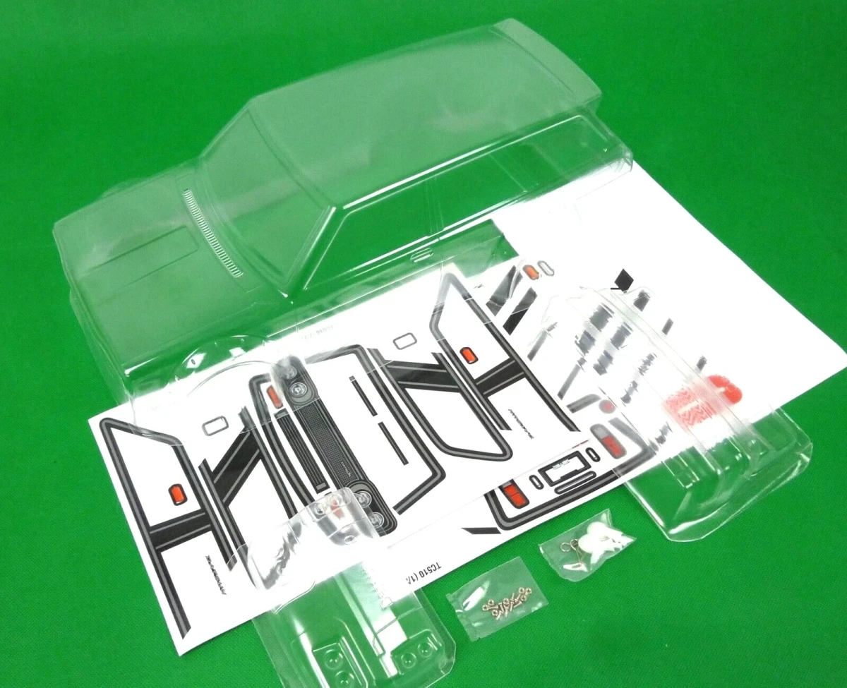 1/10 RC Car Clear Body Shell Classic Datsun 510 Wagon Datto 1600 w/Advan Decals for RC Drift Car Tamiya TT01 TT02 Hsp Hpi