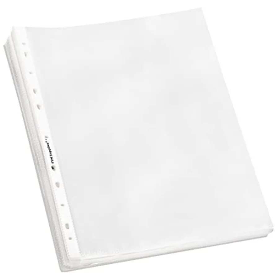

1000 Pack Clear Sheet Protectors for 3 Ring Binder 8.5 x 11 Inch Standard 11 Hole Plastic Page Protectors for Home, Office, and
