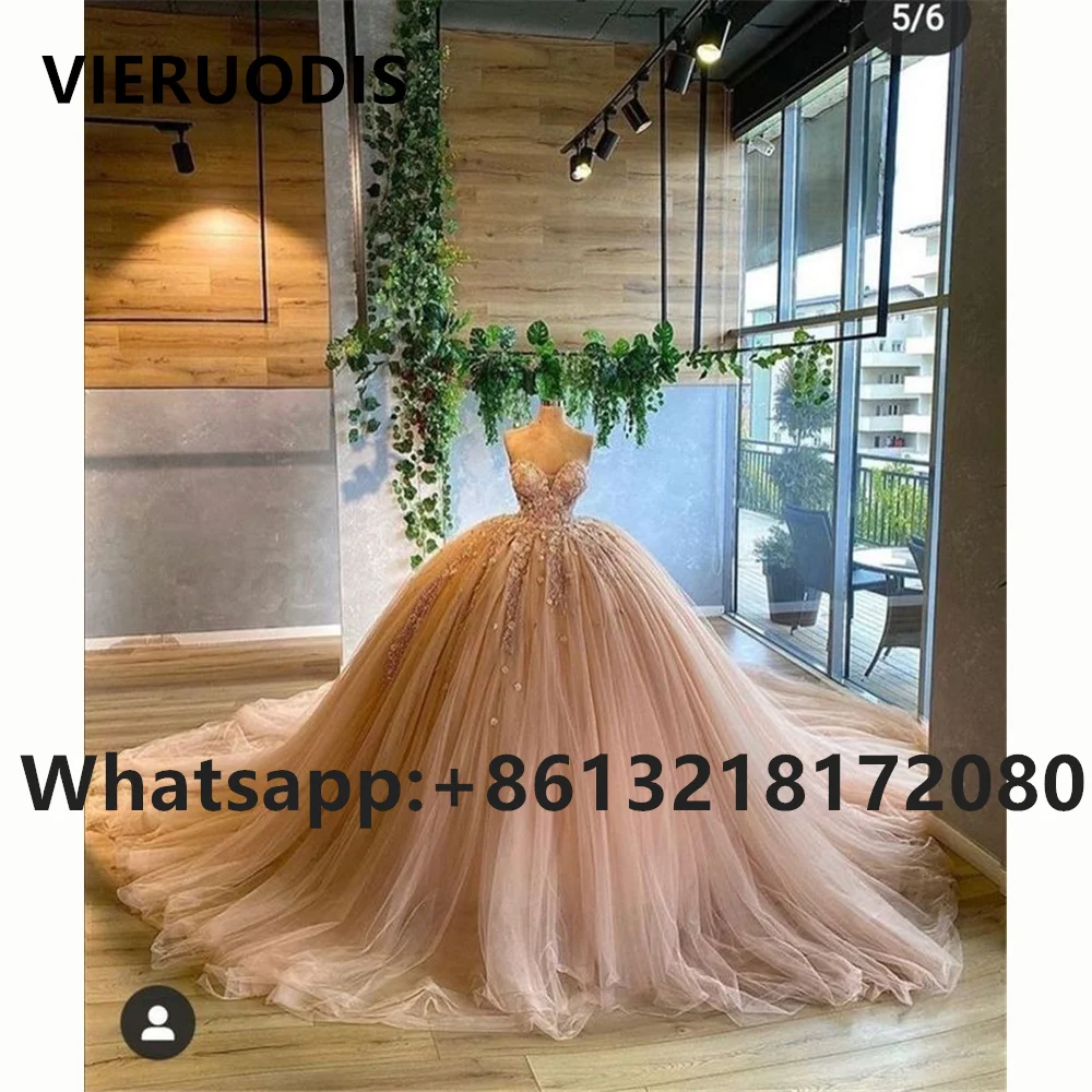 

Light Pink Tulle Ball Gown Quinceanera Dresses Sweet 16 Satin Applique Lace Prom Gowns Sweet 15 Vestido De 15 Anos Quinceanera