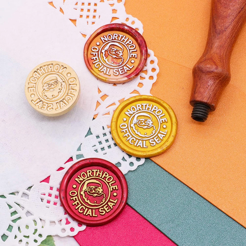 Wax Seal Stamps Happy Birthday Merry Christmas Thank You Sentiments 25mm Round Brass Head for DIY Decor Notebook Gift Cards 2024