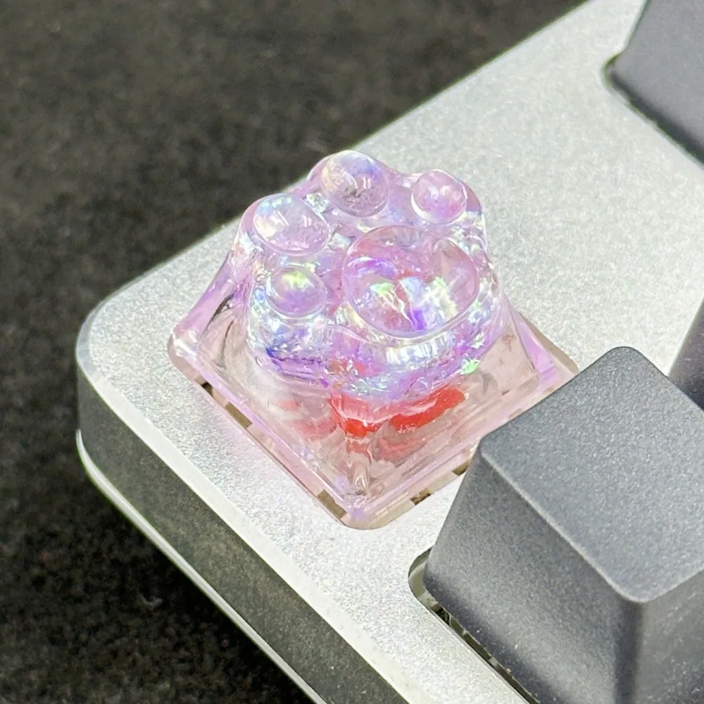 

Transparent Cat Claw Keycaps OEM R4 Romantic Cat Claw Keyboard Cap DIY Cross Axis Mechanical Keyboard Keycap Cherry MX
