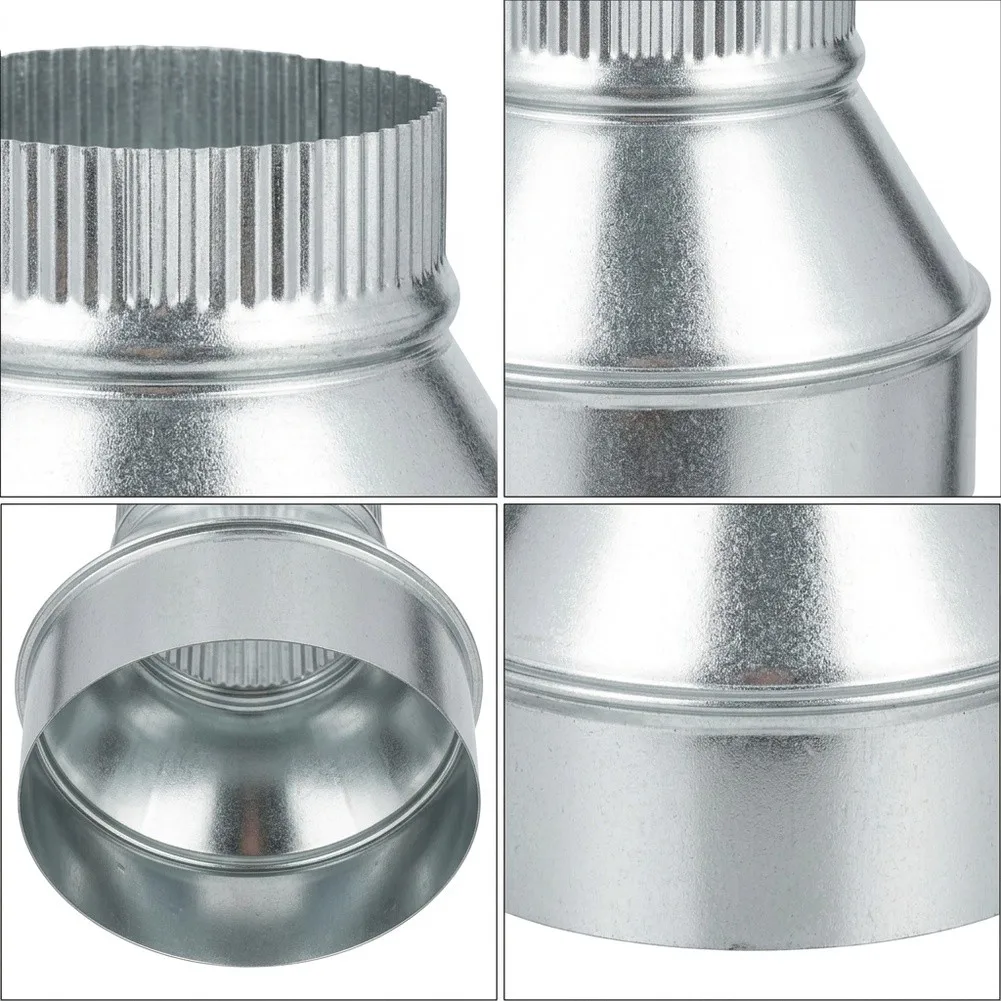6 To 4 Inch Galvanized Steel Air Duct Reducer Increaser Adapter For HVAC Ventilation Exhaust-Fan Dryer Portable AC Pipe Fitting