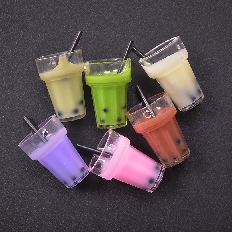 10pcs Mix Multistyle Resin Material Beverage Pendant Jewelry Making Juice Drinks Colorful Accessories DIY Charms In Bulk Earring