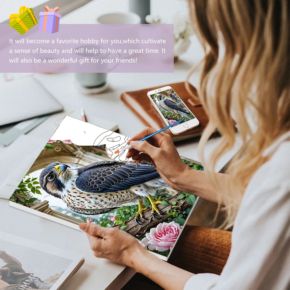 

SDOYUNO Painting Paints By Numbers Easy Draw For Beginner Acrylic bird Animals 20x30cm With Frame Handiwork Canvas Color Markers