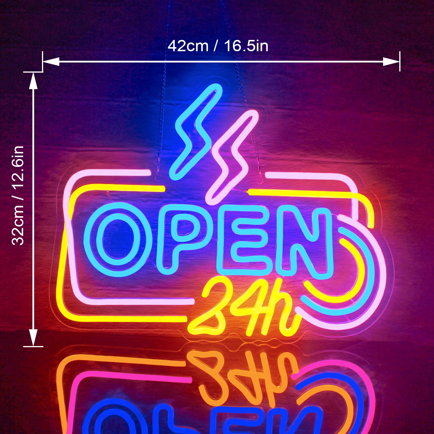 24 jam Bar terbuka tanda Neon terbuka lampu LED Neon bisnis restoran kecantikan Salon Hotel kafe dekorasi dinding Neon USB