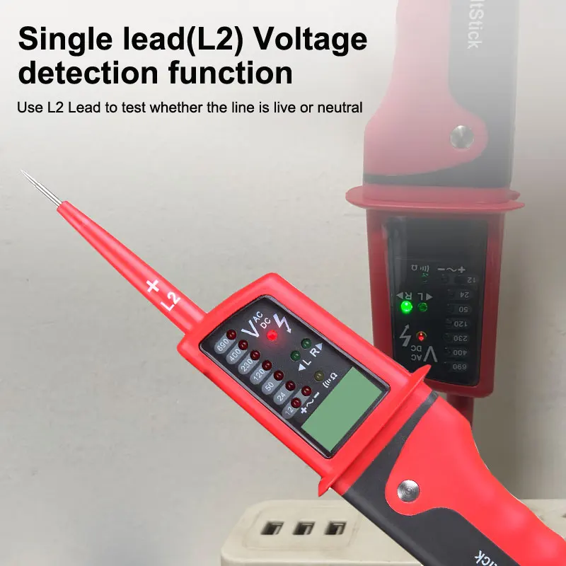 UNI-T UT15C UT18C UT22B Voltage Tester Probe Volt Indicator Meter Phase Sequence Continuity Voltage Detector Digital Multimeter