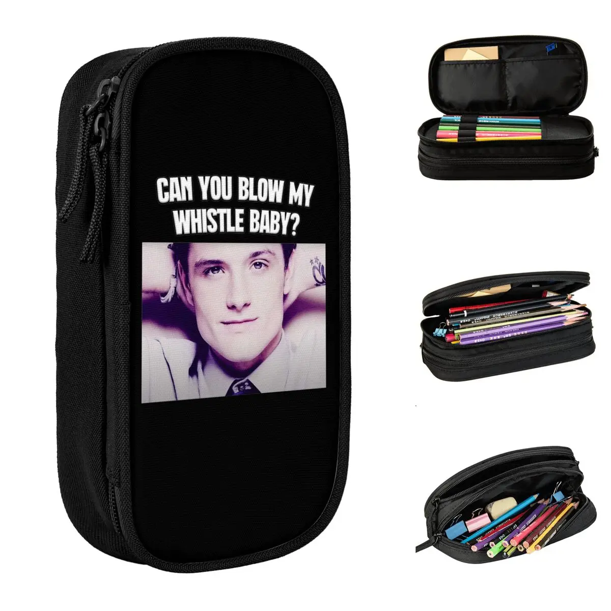 

Josh Hutcherson Pencil Cases Can You Blow My Whistle Baby Pencilcases Pen for Student Bag School Supplies Gifts Stationery