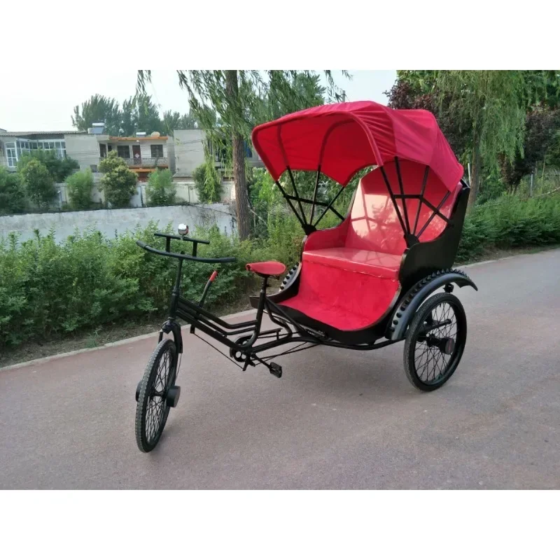 Antique Retro Sightseeing Craft Human Tricycle Wedding Reception Display Furnishing Photography