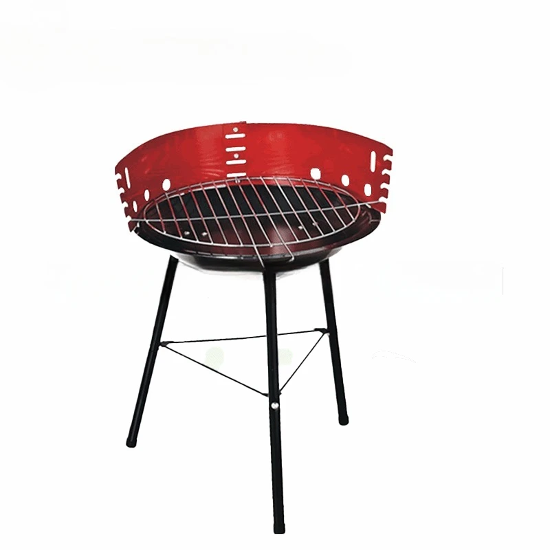 Horno de barbacoa Triangular del fabricante de fuente, estante de barbacoa al aire libre, horno esférico portátil para el hogar Qingxin