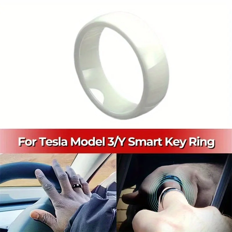 

Smart Ring Accessory for Tesla for Model 3/Y/X/S RFlD Technology Key Card Key Fob Replacement