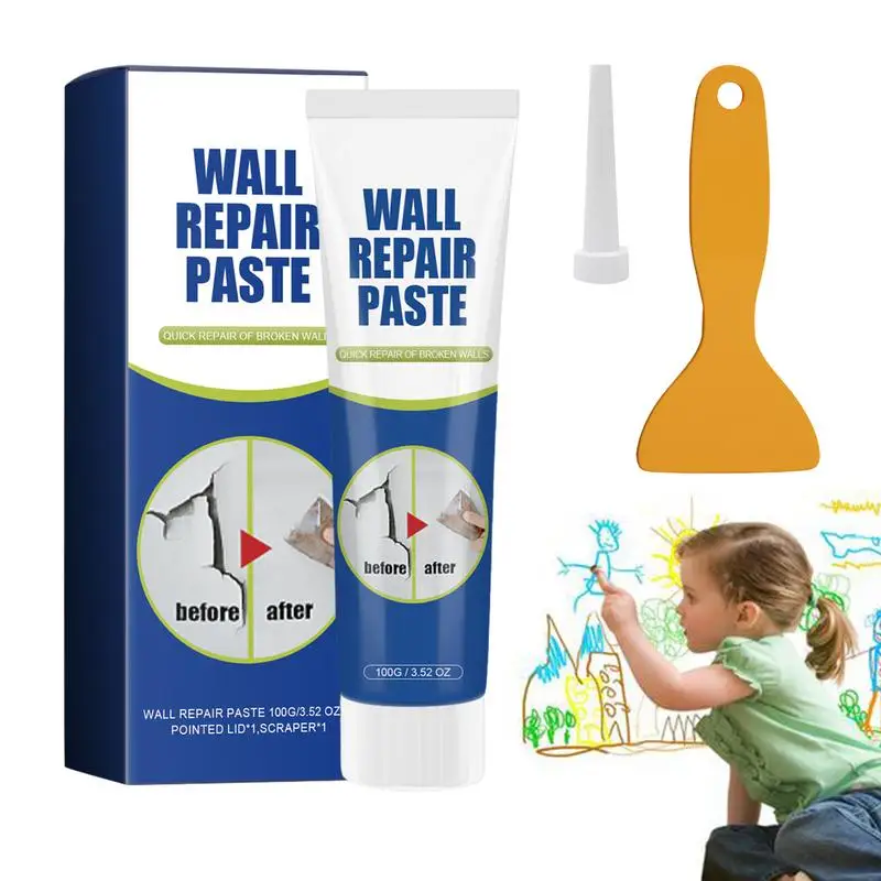 

100g Repair Paste Kit Household Wall Repair Cream Tile Grout Mending Agent Walls Peeling Repair Paste With Scraper