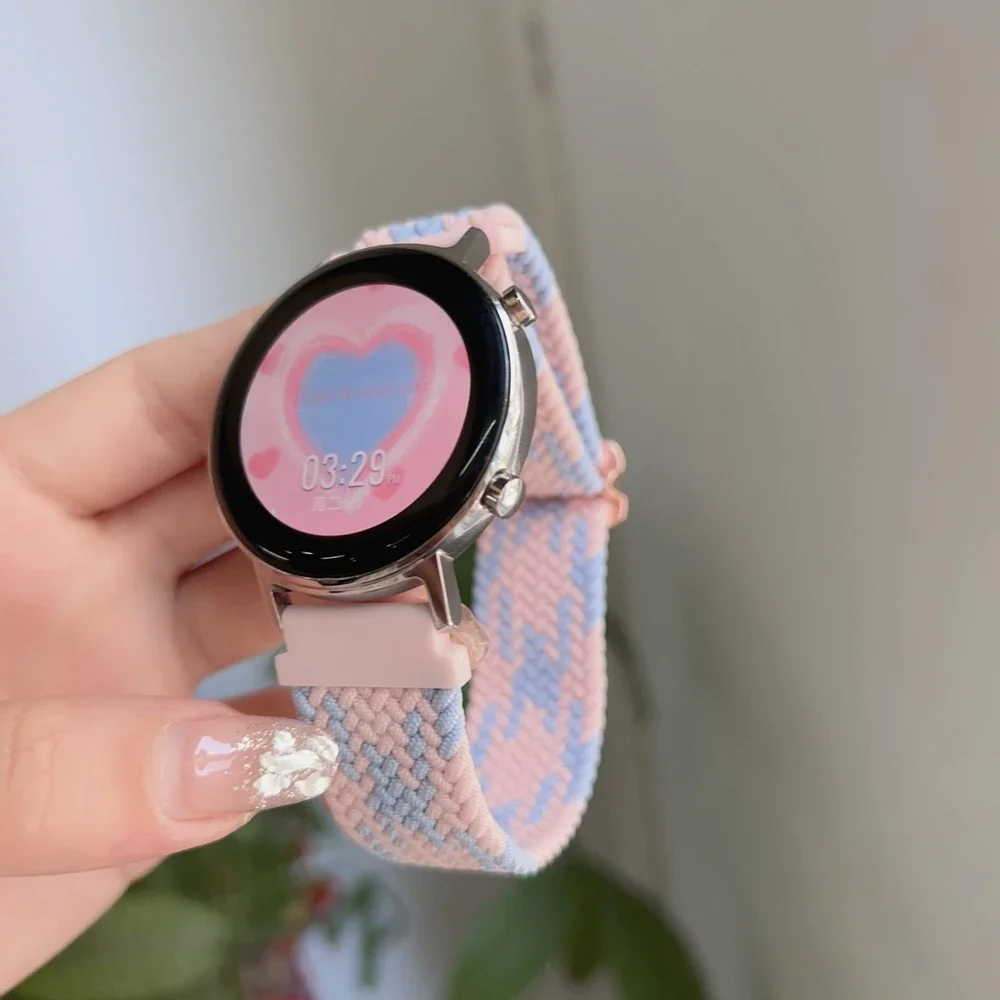 삼성 갤럭시 시계 7 FE 5 프로 4 6 클래식 44mm 40mm 스포츠 팔찌 correa 갤럭시 시계 7에 대한 좋은 시계 스트랩 루프 나일론 밴드