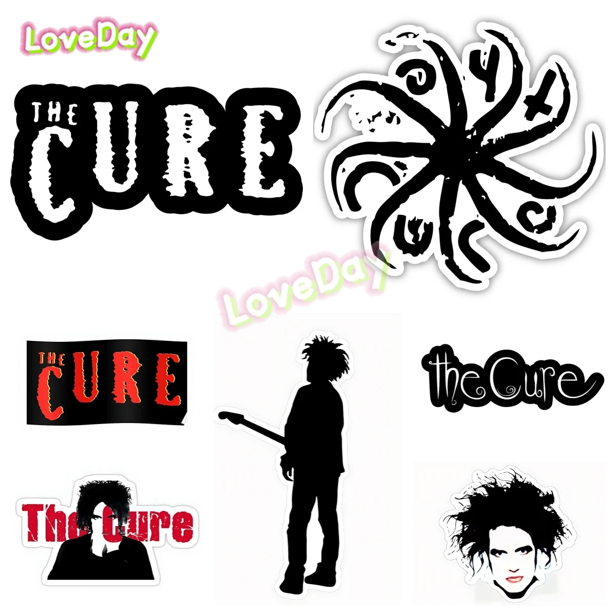 

The CURE Band Vinyl Sticker Decal Vintage Rock Gothic Decal Robert Smith Cartoon Character Sticker