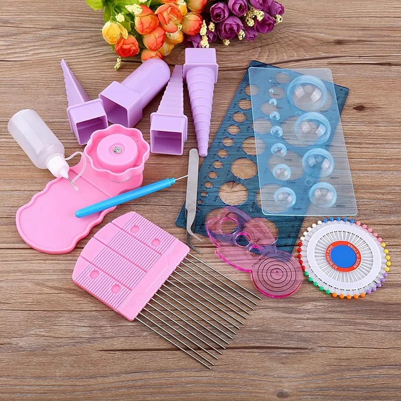 11 In 1 Paper Quilling Border Paper Quilling Tools Kit Paper Crafts Crimper Comb Ruler Pins Border Buddy Set