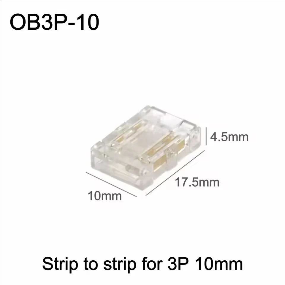 Handgepresster Lötfreier Einfach zu Installierender 2/3/4-Pin LED-Lichtstreifen-Verbinder, Geeignet für 5/8/10mm COB-Lichtstreifen