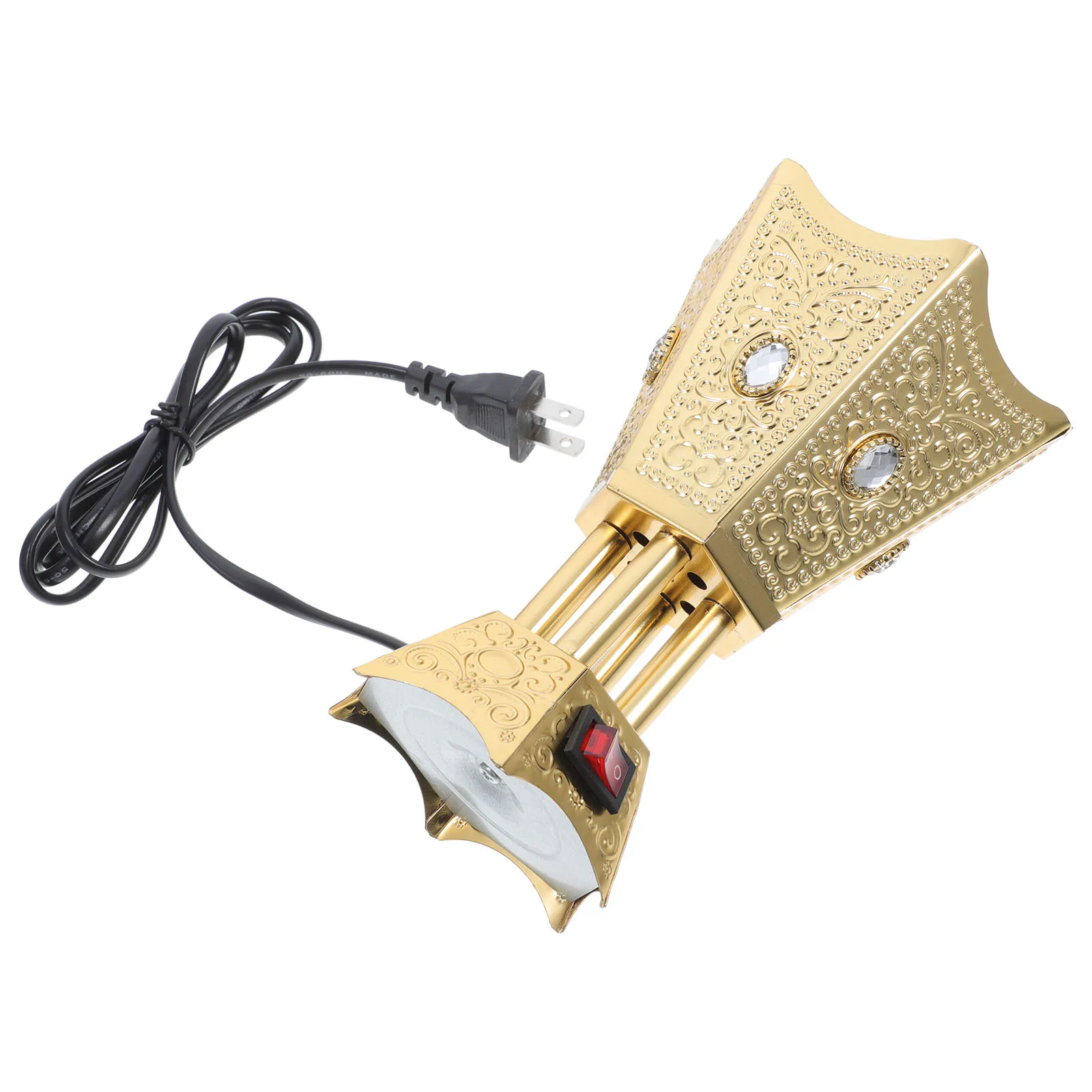 

Electric Incense Burner Plug In Aroma Therapy Diffuser Retro Censer For Home Decor Decorative Table Ornament Metal Scent Warmer