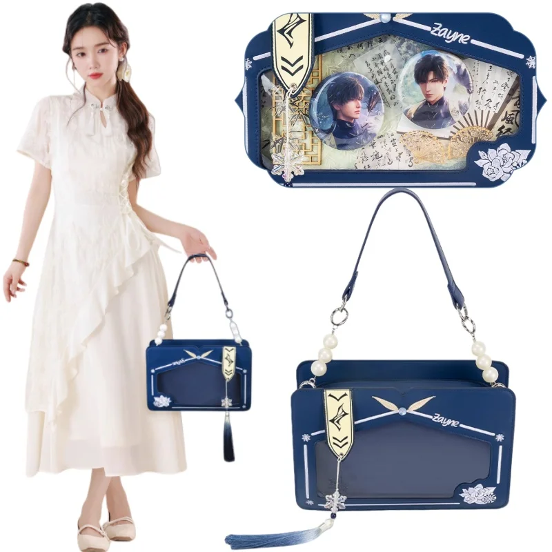 

Love and Deepspace Shoulder Bag Cartoon Zayne Itabag Impression Edition Anime Merchandise Holiday Gift Semi-Transparent Display