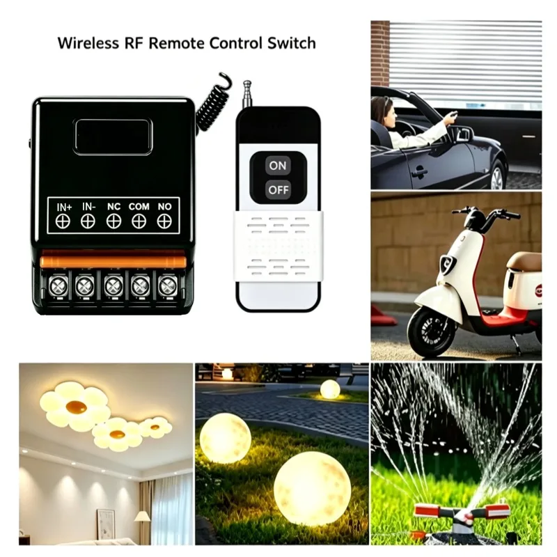 DC 12V 30A Wireless Remote Control Switch RF 433Mhz Transmitter For Garage Door Water Pump Motor LED Electric Appliance