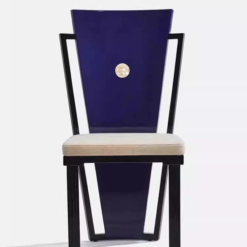 Folding chair, premium retro solid wood home dining chair