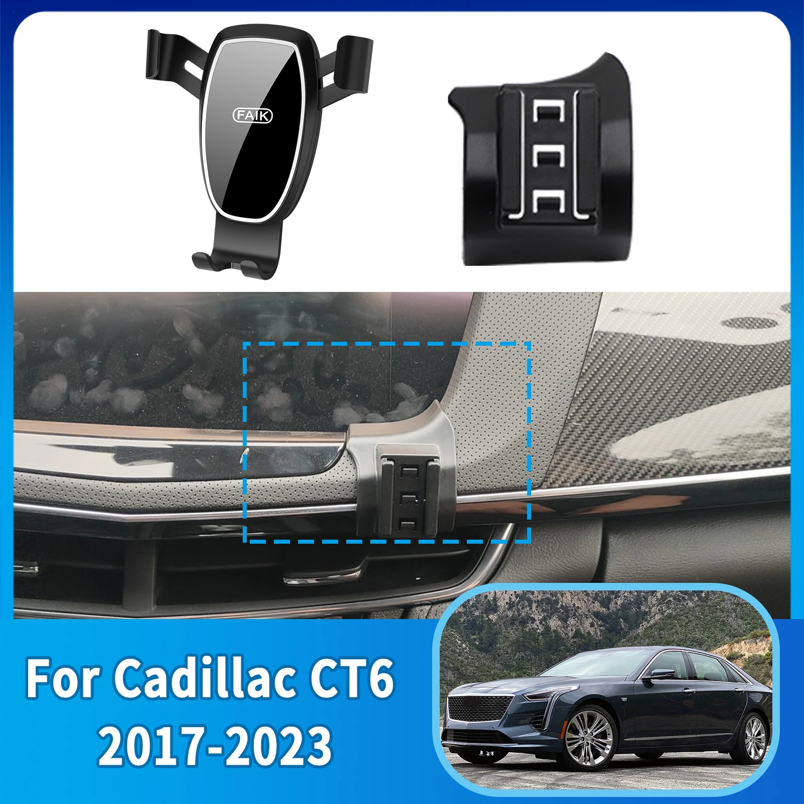 

Car Mobile Phone Holder for Cadillac CT6 2017 2018 2019 2020 2021 2022 2023 Navigation Stand Auto GPS Bracket Accessories