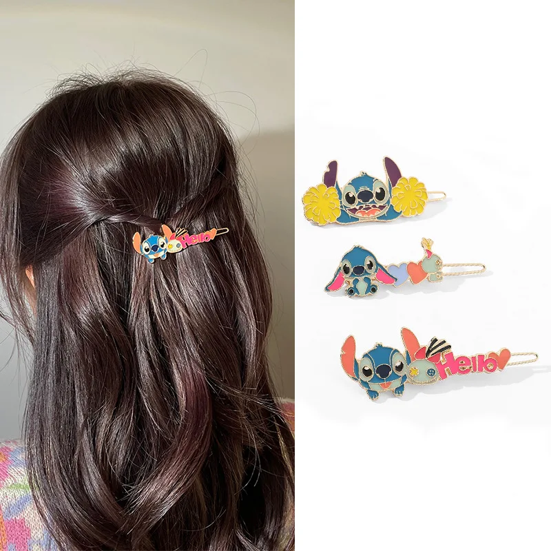 MINISO Stitch Cosplay Costume Metal Headwear Hairpins Accessories Gift Prop