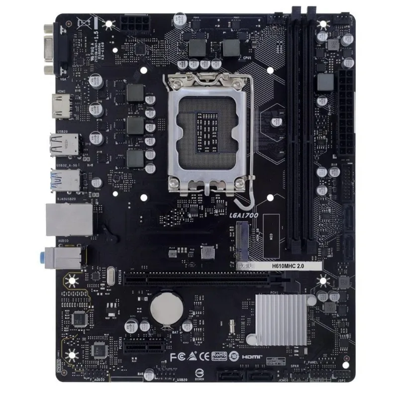Запчасти для основной платы компьютера BIOSTAR H610MHC 2.0 для процессора 12/13 поколения 12100F/12400F/13400F