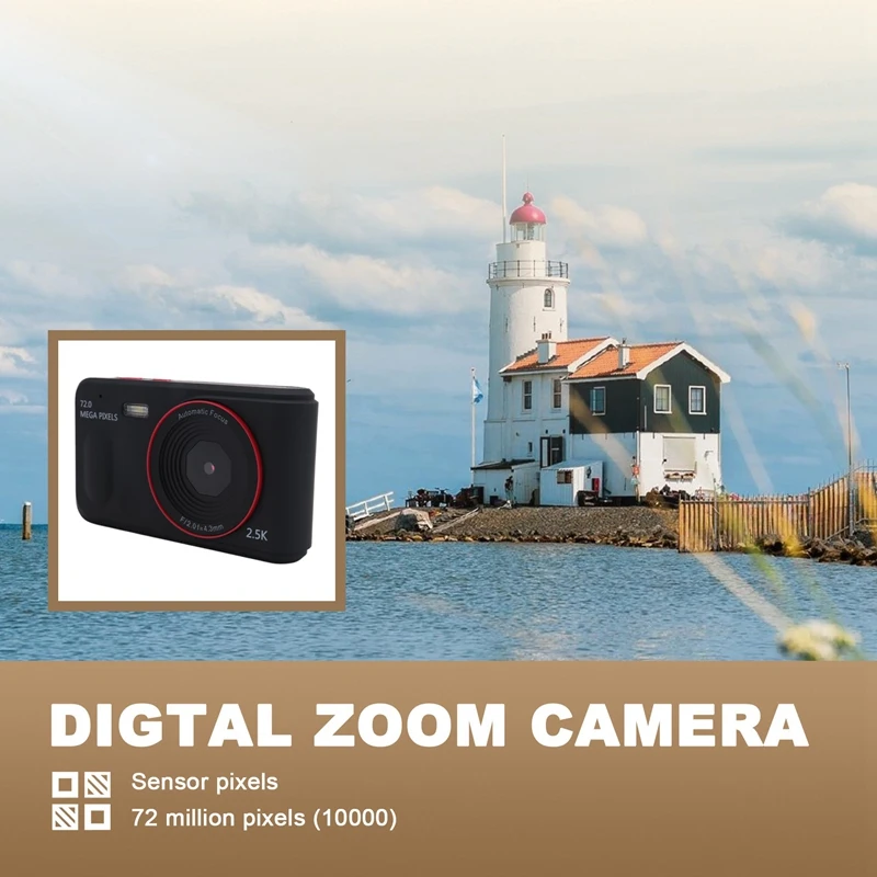 【Superdeals】Digital Camera 16X Digtal Zoom Auto Focus 2.5K HD 72MP Digital Camcorder Camera For Home Outdoor Travel