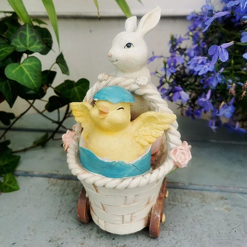 

Outdoor outdoor garden decoration pieces garden resin rabbit animal American garden balcony landscape arrangement figurine