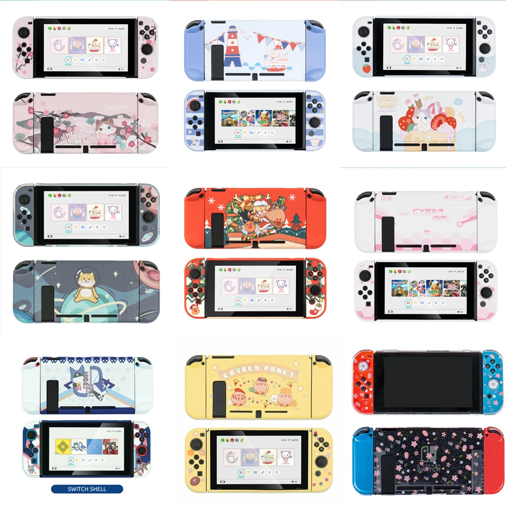 

Geekshare Protective Shell for Nintendo Switch Normal Switch Case Hard Shell Split Joy-con Cover NS Accessories Clearance