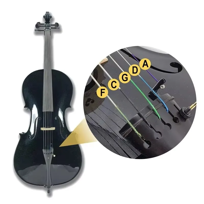 5-saitiges Cello aus Vollmassivholz, handgefertigt, geeignet für Erwachsene und Kinder, professionelles Cello-Musikinstrument in Leistungsqualität