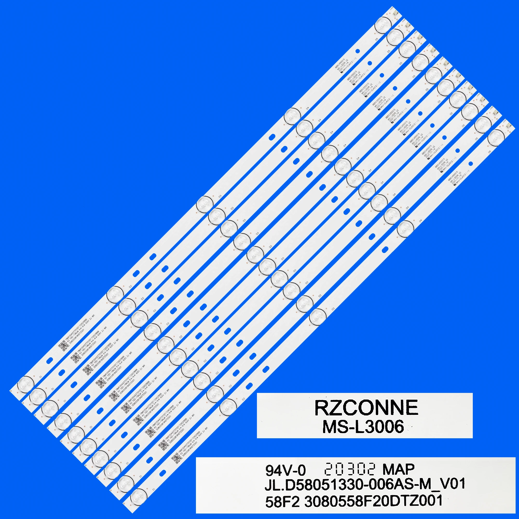 faixa de retroiluminacao led para st6040u rt58 cx580dledm cx58d05 zc62ag02 hl 00580a30 0501s 04 a0 ms l3006 v2 01