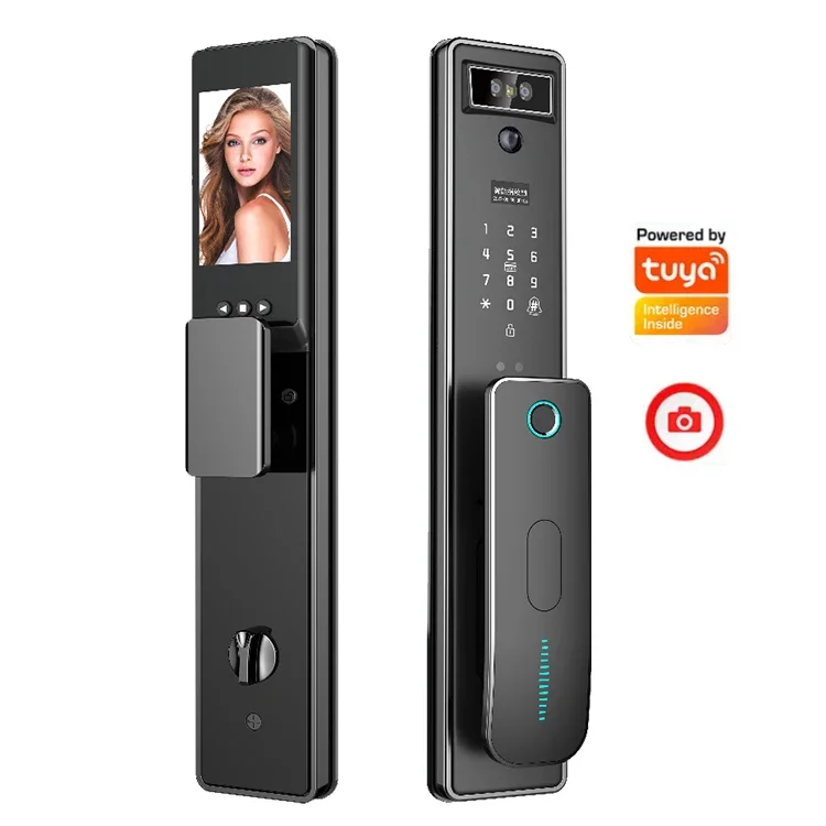 3D Face Recognition Digital Door Lock, impermeável, Tuya, Wi-Fi, Bluetooth, impressão digital, Smart Door Locks, alta qualidade