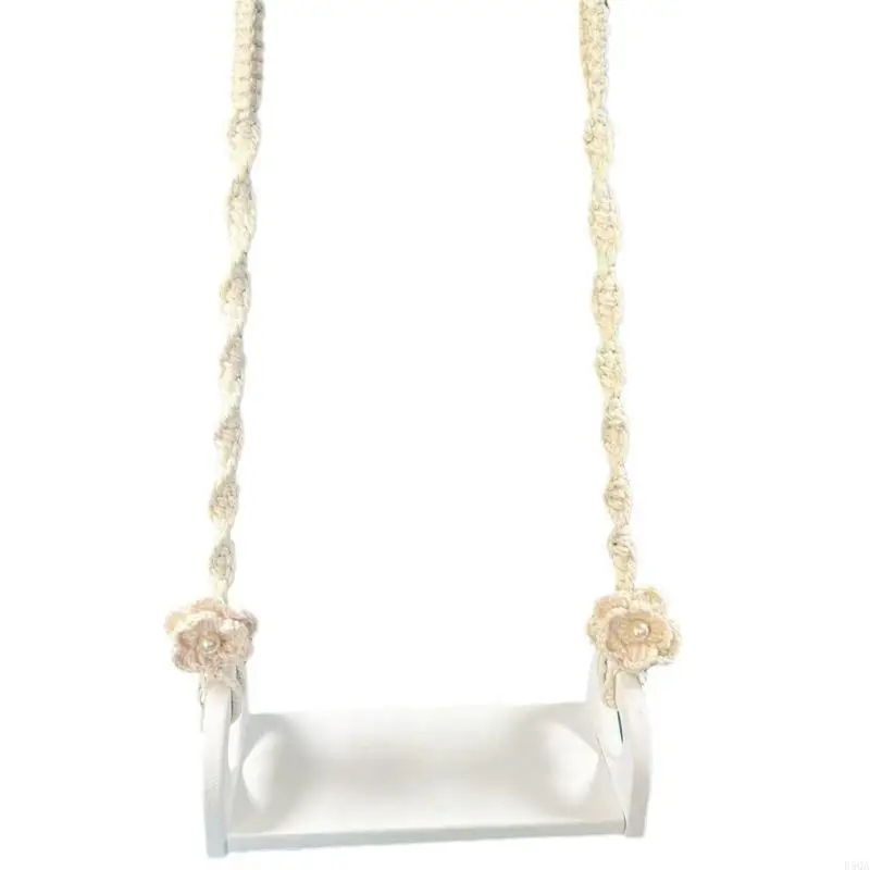 

D5QA Wooden Newborns Photography Props Swing Artistic Photo Children's Portrait Photoshoots Trapeze for Professional Studio