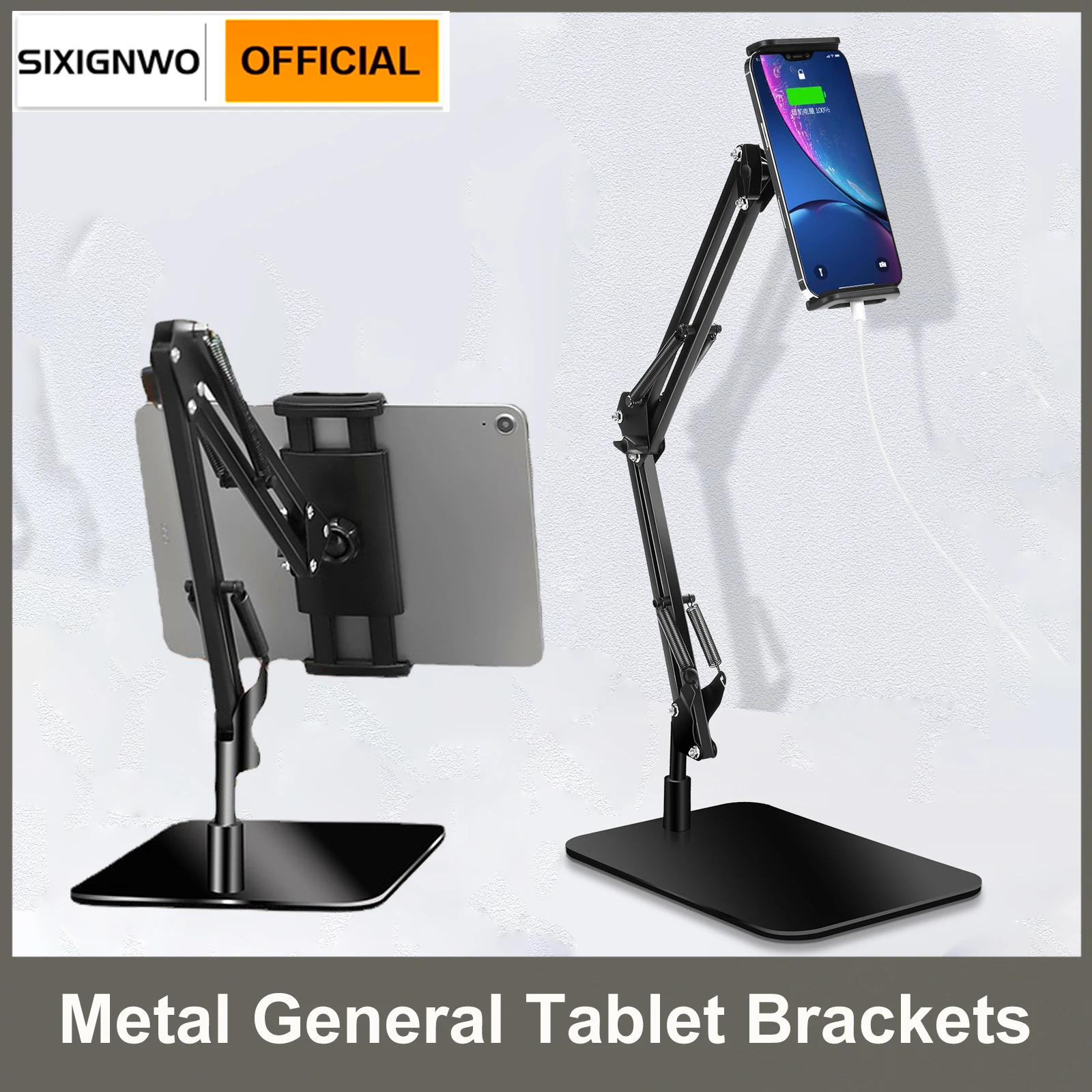 Adjustable Tablet Holder Stand Long Arm Bracket Support for iPad 4 to 12.9 inch Tablet Smartphone Bed Desktop Lazy Holder