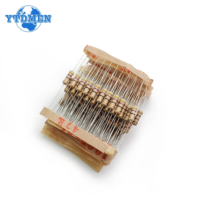 300pcs/lot 1W Resistor Assorted Kit 30 value*10pcs 0.1~750 ohm,1K ~ 820K Carbon film set of resistors 5% resistance 1K 10K 100K