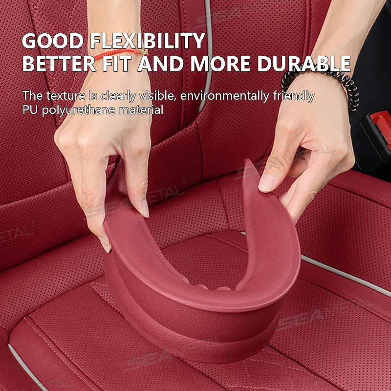 SEAMETAL Flexible Car Seat Gap Filler Luxury Premium PU Seat Crevice Filling Strip Elastic Universal for Suv Sedan Truck Pick-Up